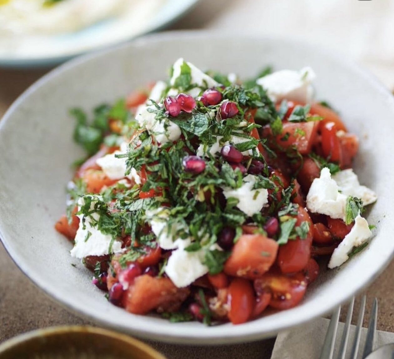 Salad served at Yallah